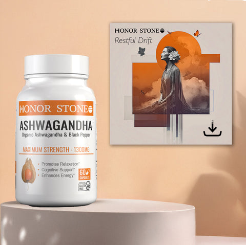 Organic Ashwagandha & 'Restful Drift' Audio Bundle